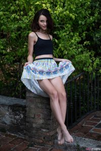 Adorable Brunette Removes Her Dress And Uncovers Peachy Ass Accentuated With Sexy Pink Undies