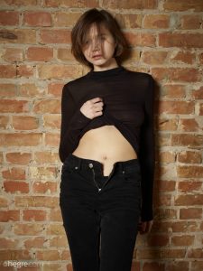 Adorable Hannah Evocatively Getting Nude And Demonstrating Her Fit Figure With Luscious Titties