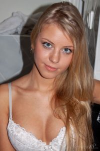 Barbara D Strips In The Bathroom